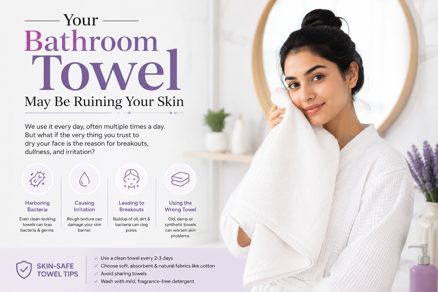 Your Bathroom Towel May Be Ruining Your Skin