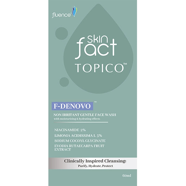 Skinfact Topico F-DENOVO Face Wash – 2% Niacinamide &amp; 5% Thanaka | Gentle Hydrating Cleanser
