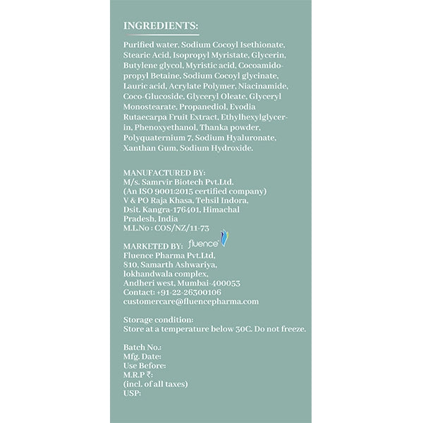 Skinfact Topico F-DENOVO Face Wash – 2% Niacinamide &amp; 5% Thanaka | Gentle Hydrating Cleanser