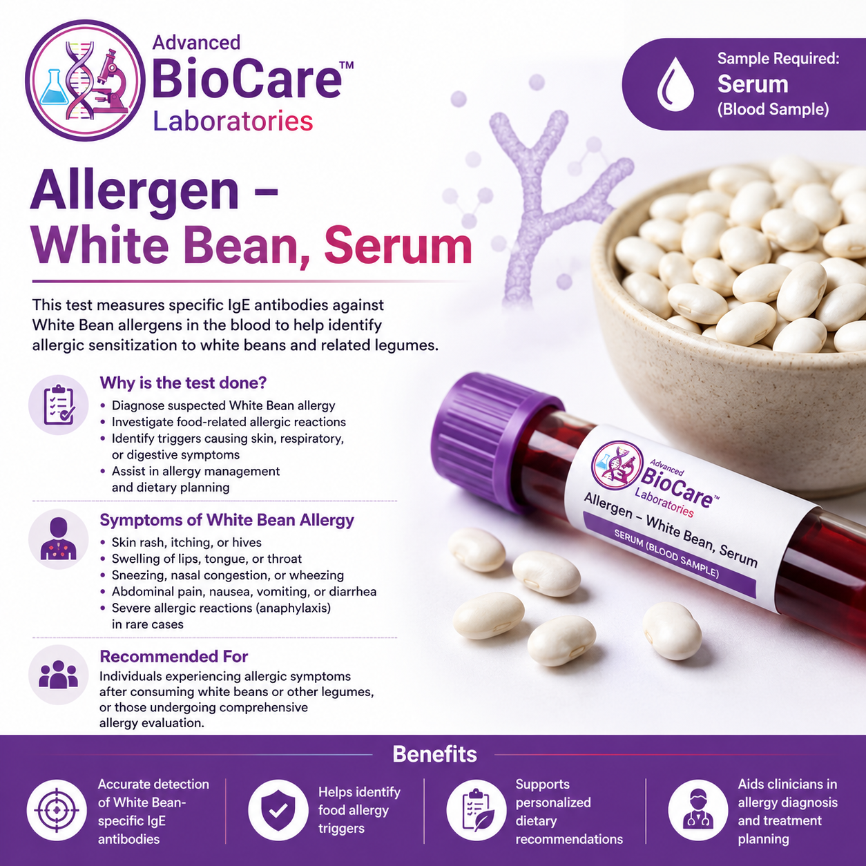 Allergen - White Bean, Serum