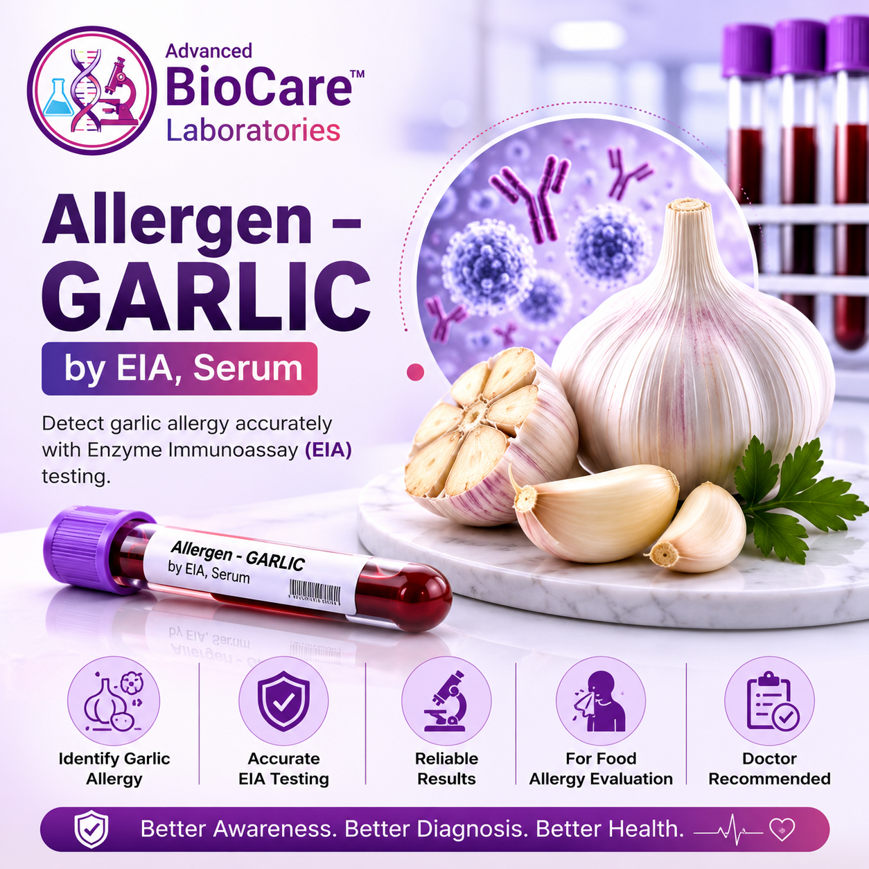 Allergen - GARLIC by EIA, Serum