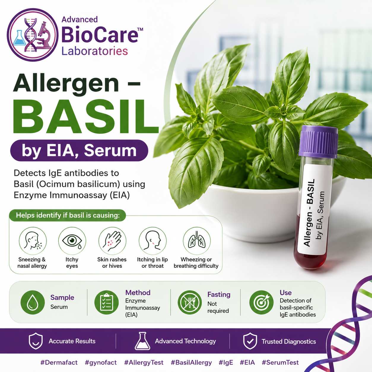 Allergen - BASIL by EIA, Serum
