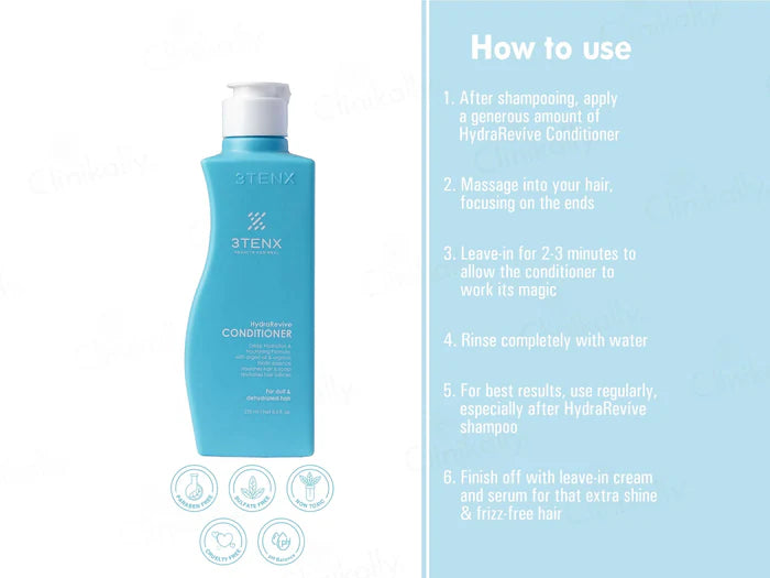 3Tenx HydraRevive Conditioner – Deep Hydration for Dull &amp; Dehydrated Hair