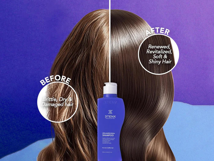 3Tenx Ultimate Revitalize Shampoo For Dry &amp; Brittle Hair – Deep Repair &amp; Strength Boost