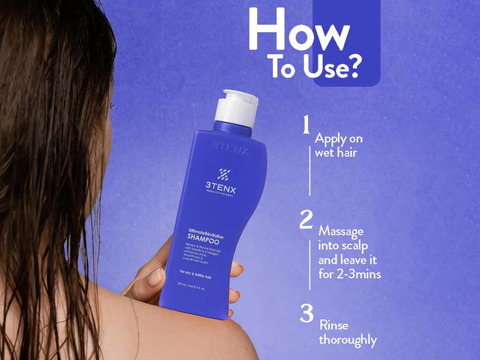 3Tenx Ultimate Revitalize Shampoo – Intensive Care for Dry &amp; Brittle Hair