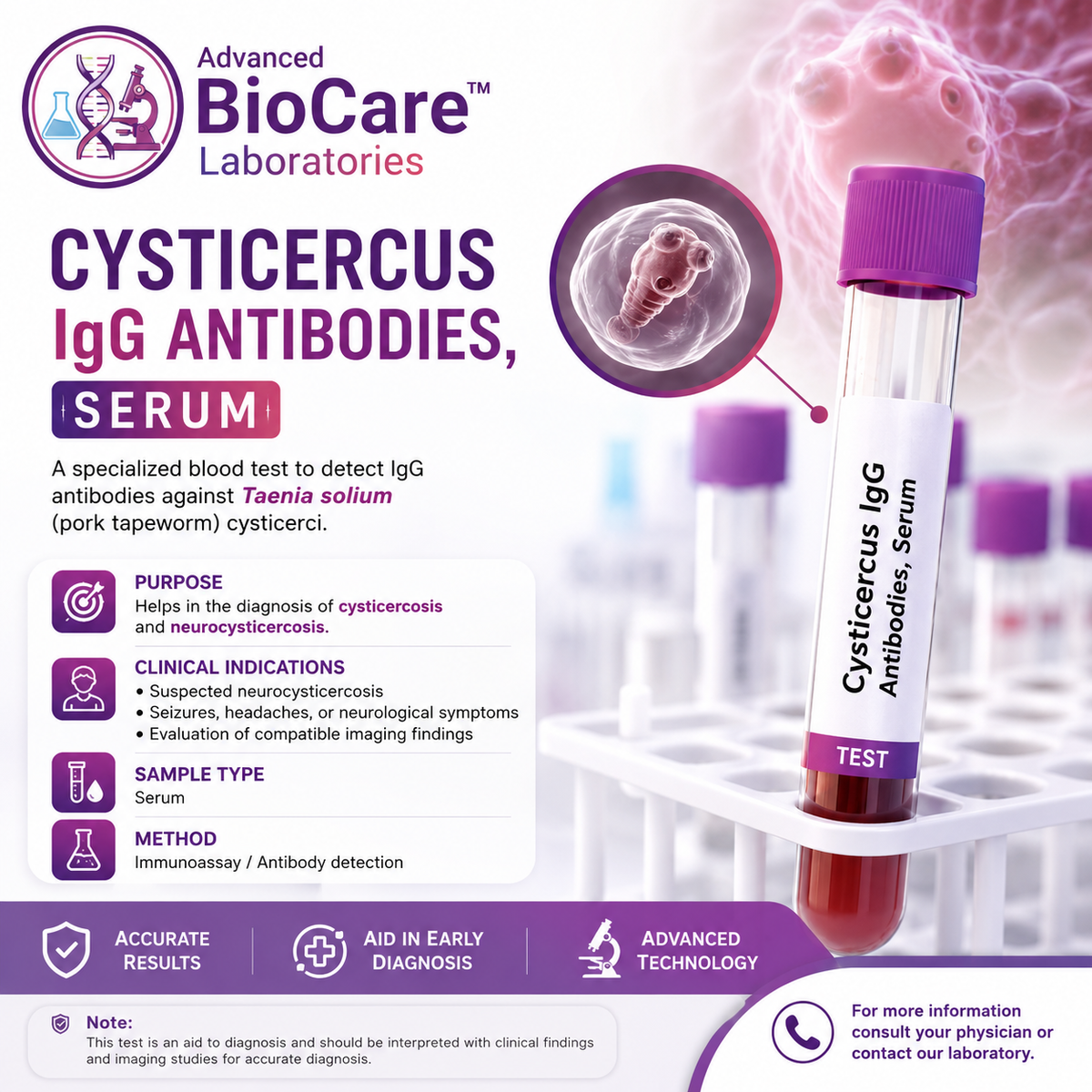 Cysticercus IgG Antibodies, Serum