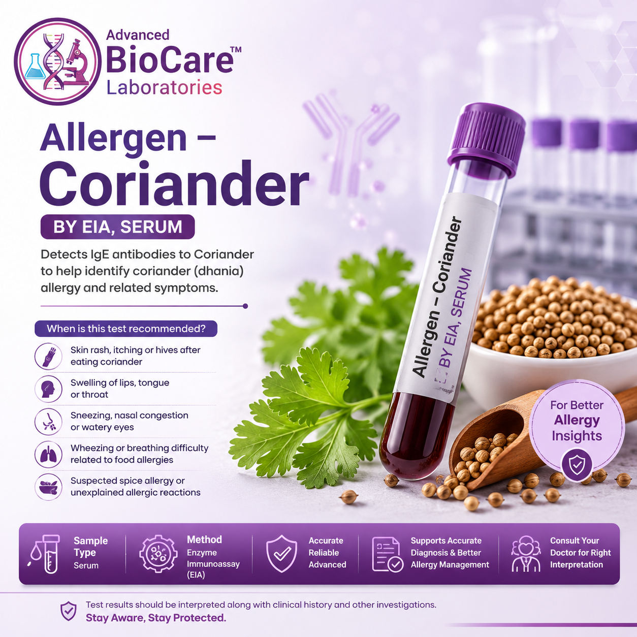 Allergen - CORIANDER by EIA, Serum