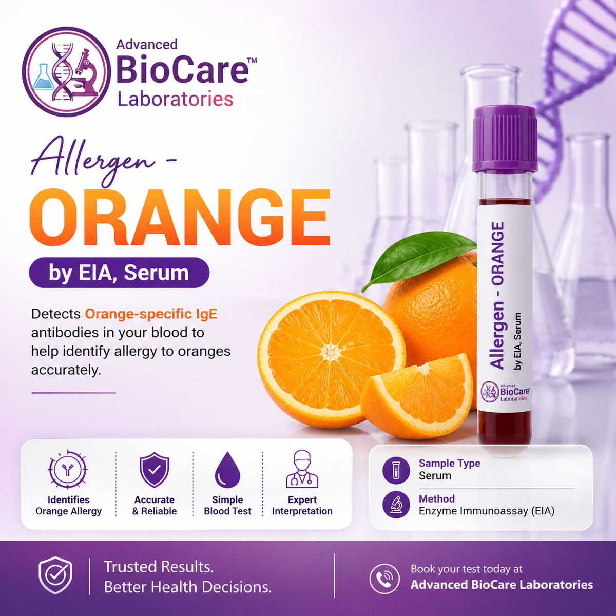Allergen - ORANGE by EIA, Serum