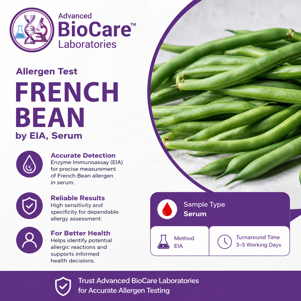 Allergen - FRENCH BEAN by EIA, Serum