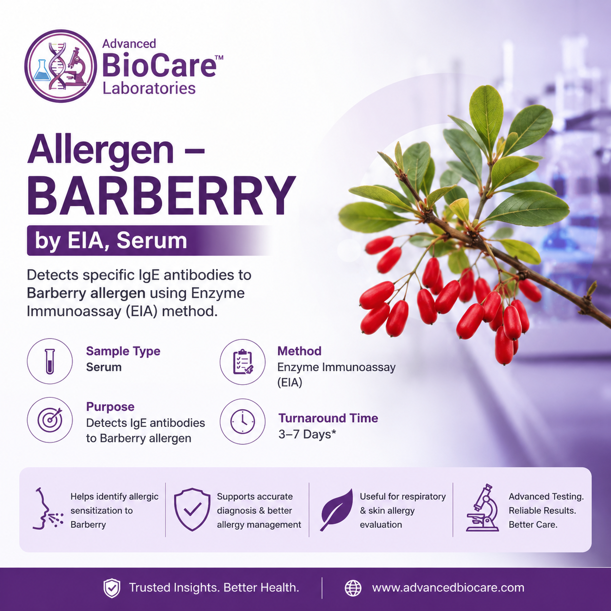 Allergen - BARBERRY by EIA, Serum