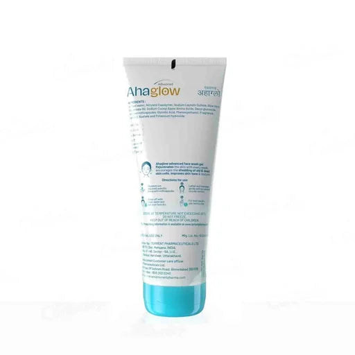 Ahaglow Advanced Skin Rejuvenating Face Wash Gel – Glycolic Acid Face Wash for Smooth &amp; Refreshed Skin