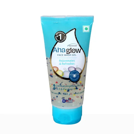 Ahaglow Advanced Skin Rejuvenating Face Wash Gel – Glycolic Acid Face Wash for Smooth &amp; Refreshed Skin