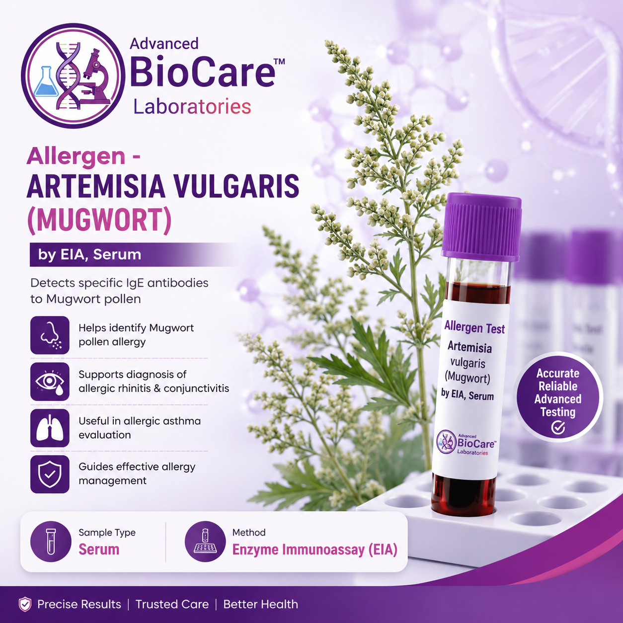 Allergen - ARTEMISIA VULGARIS (MUGWORT) by EIA, Serum