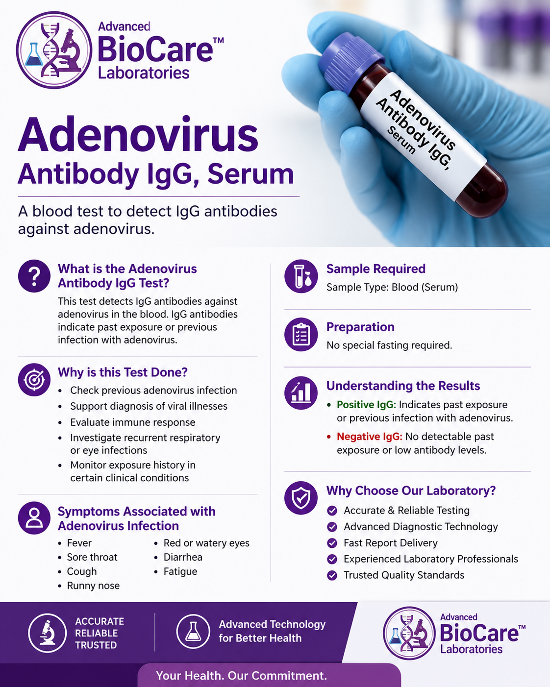 Adenovirus Antibody IgG, Serum