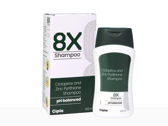 8X Shampoo – Ciclopirox 1% + Zinc Pyrithione 1%