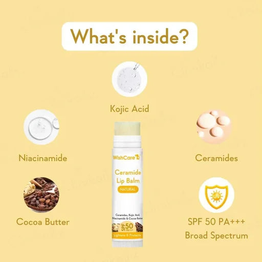WishCare Ceramide Lip Balm – Natural SPF 50 PA+++ – 5 g