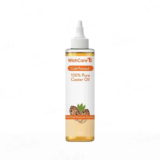 WishCare Cold Pressed 100% Pure Castor Oil – 200 mL | Hair &amp; Skin Nourishing Oil