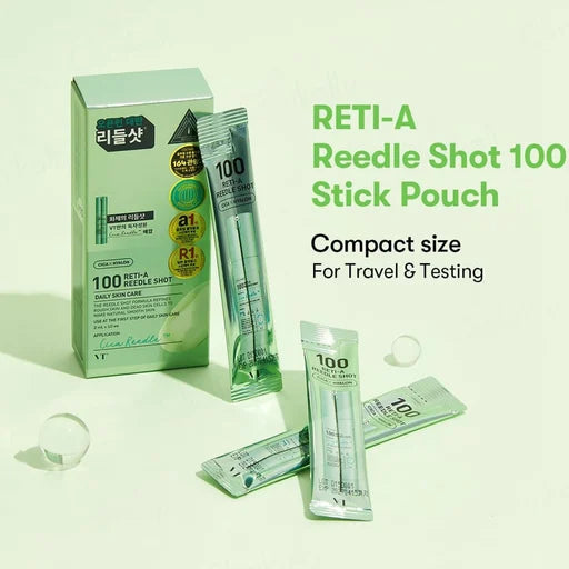VT Cosmetics 100 Reti-A Reedle Shot Stick – Retinol &amp; Cica Skin-Refining Care