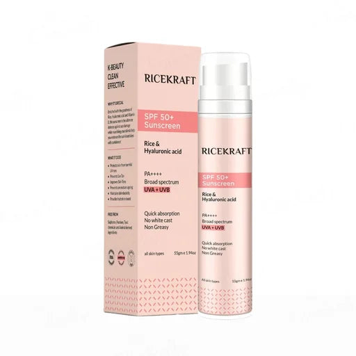 RiceKraft Rice &amp; Hyaluronic Acid Sunscreen SPF 50+ PA++++ – 55 g