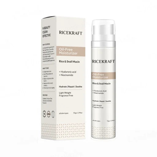 RiceKraft Rice &amp; Snail Mucin Oil-Free Lightweight Moisturizer – 55 g