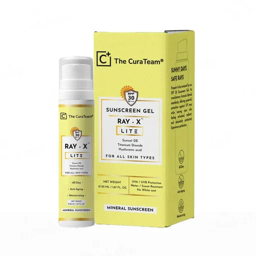 The CuraTeam RAY-X™ LITE Mineral Sunscreen Gel SPF 30 PA+++ – 50 mL