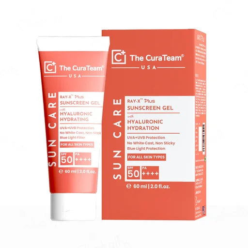The CuraTeam Ray-X Plus Hyaluronic Hydration Sunscreen Gel SPF 50 PA++++ – 60 mL