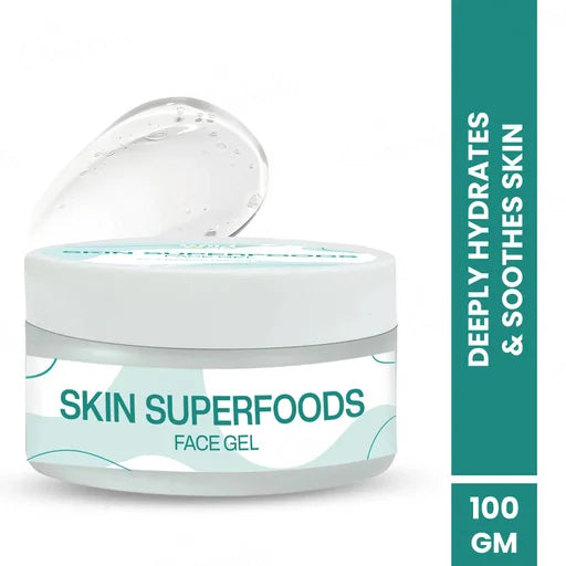 Wild Oak Skin Superfoods Face Gel – 100 g | Lightweight Hydration &amp; Skin-Conditioning Gel
