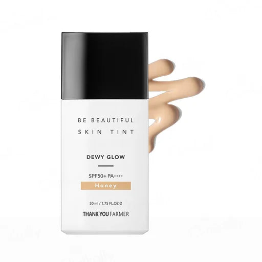Thank You Farmer Be Beautiful Skin Tint Dewy Glow Moisturiser Sunscreen SPF 50+ PA++++ (Honey) – 50 mL