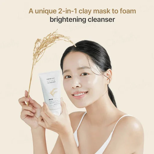 Thank You Farmer Rice Pure Clay Mask To Foam Cleanser – 150 mL
