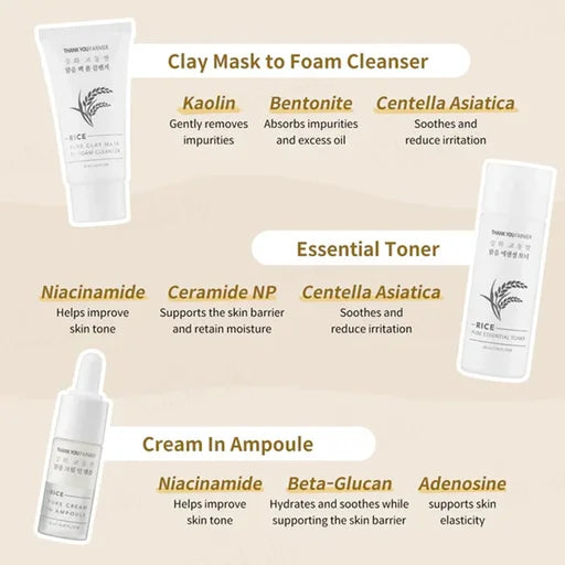 Thank You Farmer Rice Pure Glow Travel Kit – 70 mL