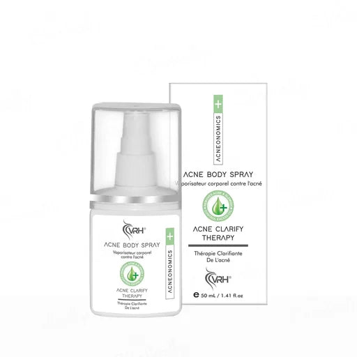 VRH Acne Clarify Therapy Body Spray – 50 mL | Body Acne, Pore &amp; Oil Control