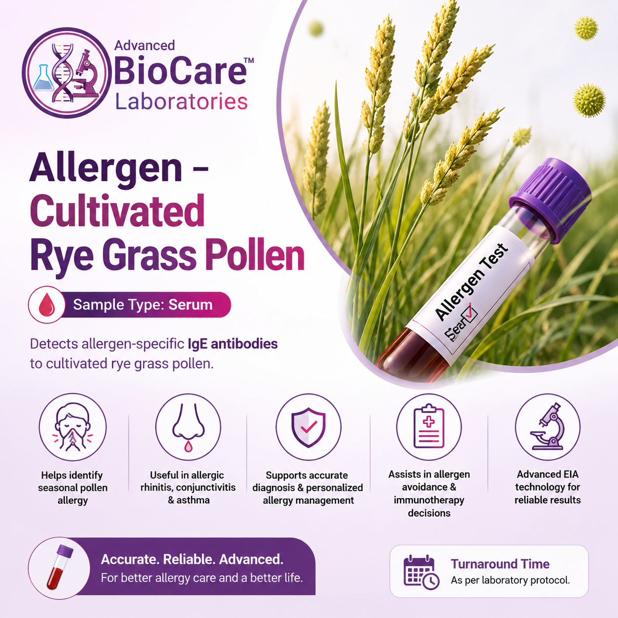 Allergen – Cultivated Rye Grass Pollen, Serum