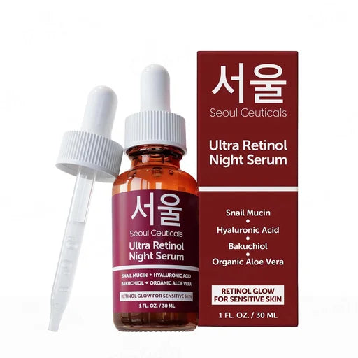 SeoulCeuticals Ultra Retinol Night Face Serum for Sensitive Skin – 30 mL