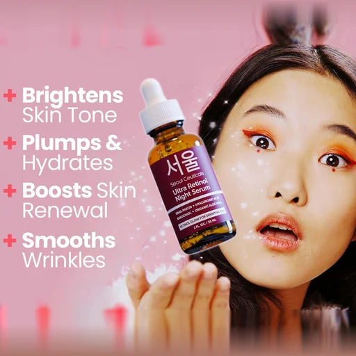 SeoulCeuticals Ultra Retinol Night Face Serum for Sensitive Skin – 30 mL