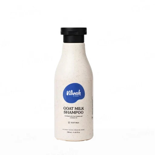 Vilvah Store Goat Milk Shampoo – 250 mL | Intense Moisturization, Frizz Control &amp; Hair Strengthening