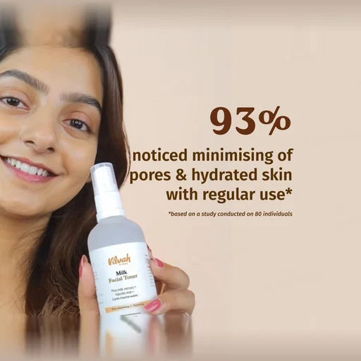 Vilvah Store Milk Facial Toner – 100 mL | Pore Minimizing &amp; Hydrating Toner