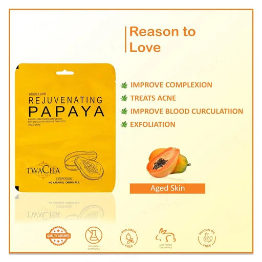 TWACHA Rejuvenating Papaya Facial Kit – 6 Steps