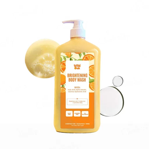 Wild Oak Brightening Body Wash – 750 mL | Kojic Acid, Alpha Arbutin &amp; Niacinamide