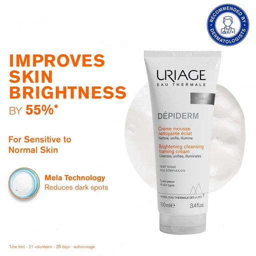 Uriage Dépiderm Brightening Cleansing Foaming Cream With Vitamin C – 100 mL