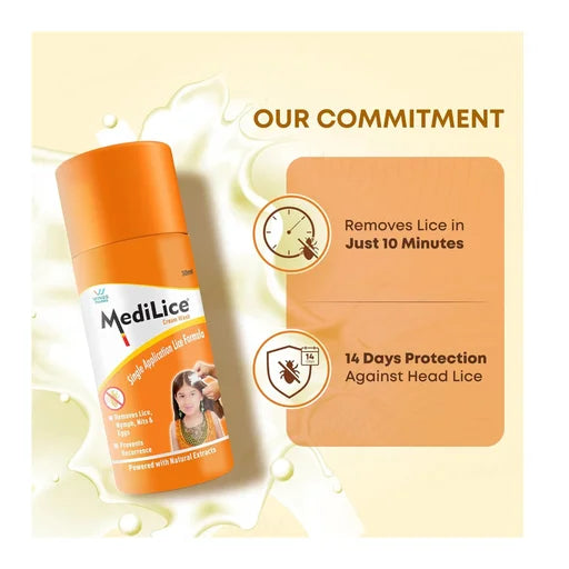 Medilice Hair &amp; Scalp Cream Wash for Head Lice – 30 mL | Single-Application Lice Treatment