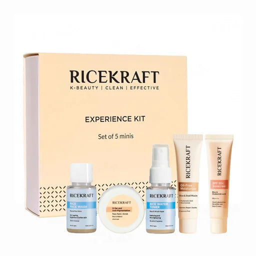 RiceKraft K-Beauty Skin Care Experience Kit – 5-Step Mini Skincare Routine