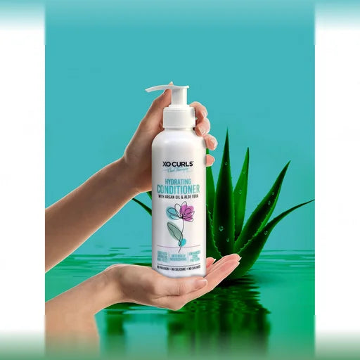 XO Curls Hydrating Conditioner With Shea Butter, Argan Oil &amp; Aloe Vera