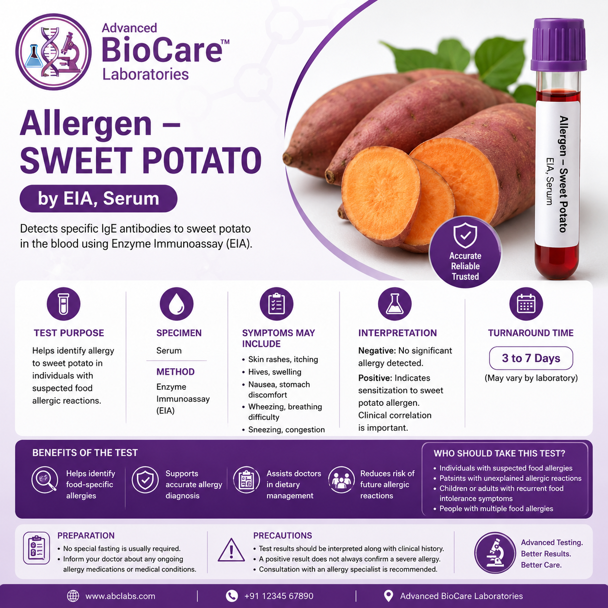 Allergen - SWEET POTATO by EIA, Serum