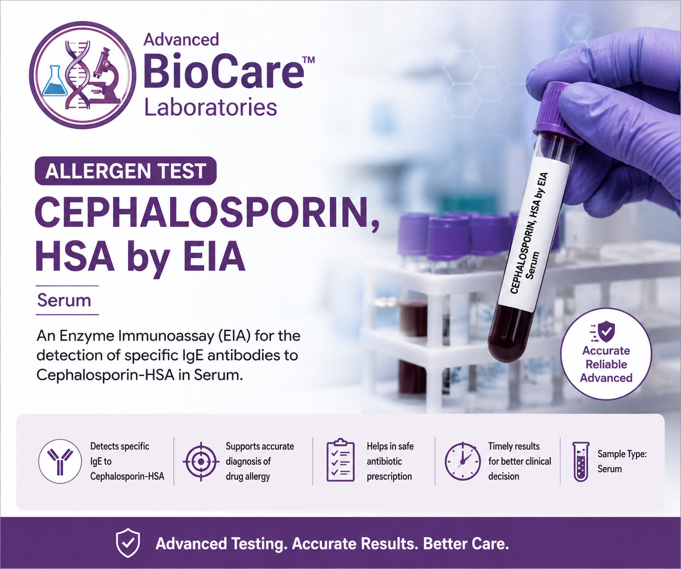 Allergen - CEPHALOSPORIN, HSA by EIA, Serum