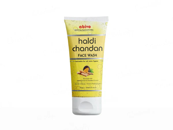 Abivo Haldi Chandan Face Wash – Natural Brightening &amp; Anti-Acne Care