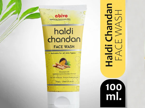 Abivo Haldi Chandan Face Wash – Natural Brightening &amp; Anti-Acne Care