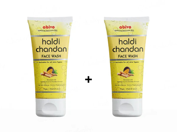 Abivo Haldi Chandan Face Wash – Natural Brightening &amp; Anti-Acne Care