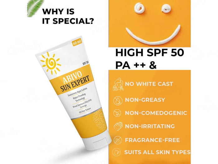 Abivo Sun Expert Aqua Sunscreen Lotion SPF 50