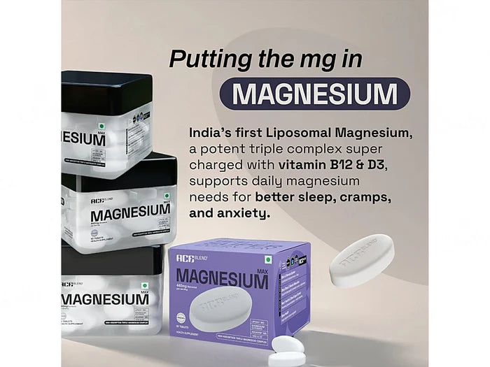 Ace Blend Max Liposomal Magnesium 440mg Health Supplement Tablet