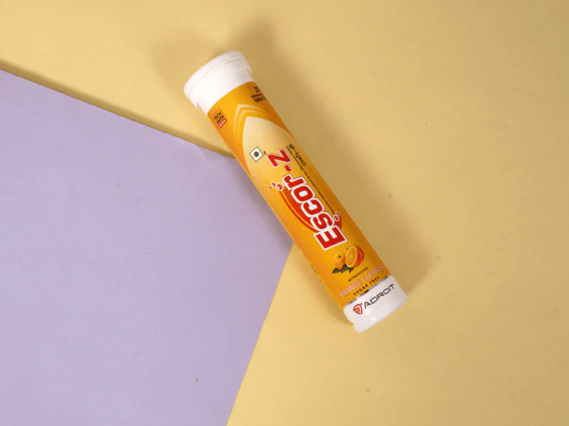 Adroit Escor-Z Sugar-Free Orange Effervescent Tablet with Zinc Immunity